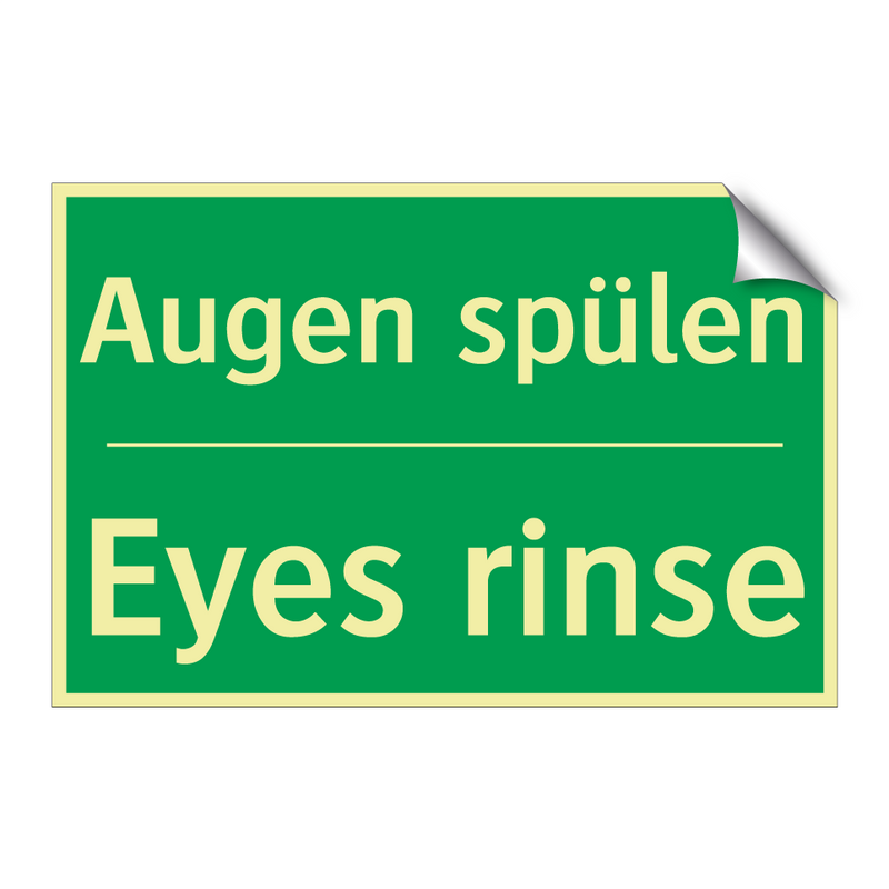 Augen spülen - Eyes rinse