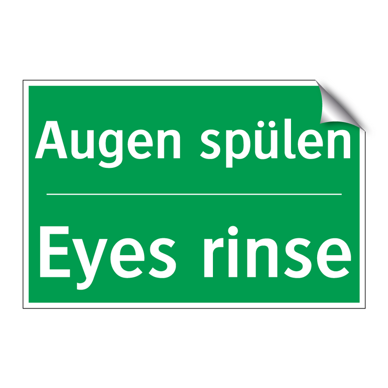 Augen spülen - Eyes rinse