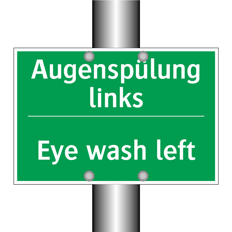 Augenspülung links - Eye wash left