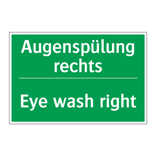 Augenspülung rechts - Eye wash right