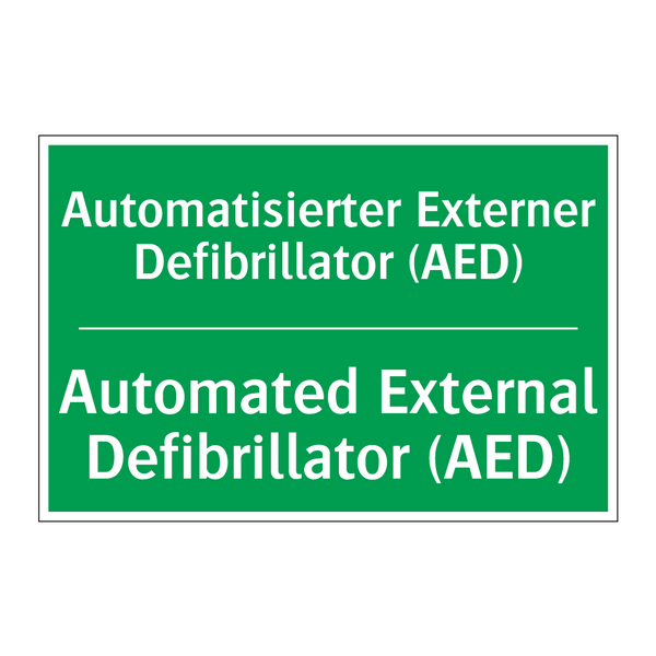 Automatisierter Externer Defibrillator /.../ - Automated External Defibrillator /.../