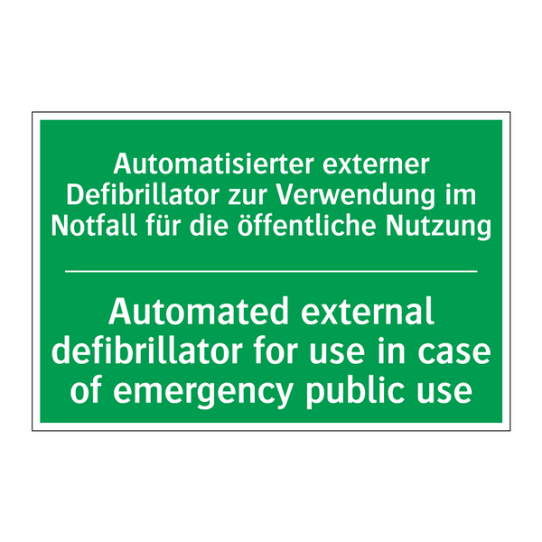 Automatisierter externer Defibrillator /.../ - Automated external defibrillator /.../