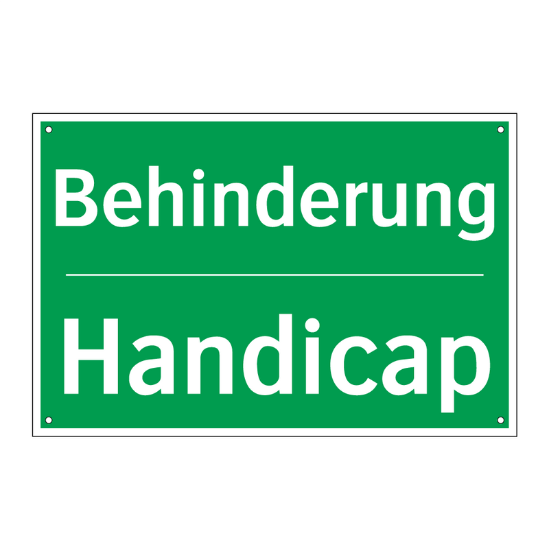 Behinderung - Handicap