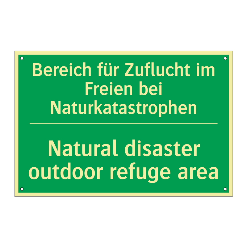 Bereich für Zuflucht im Freien /.../ - Natural disaster outdoor refuge /.../