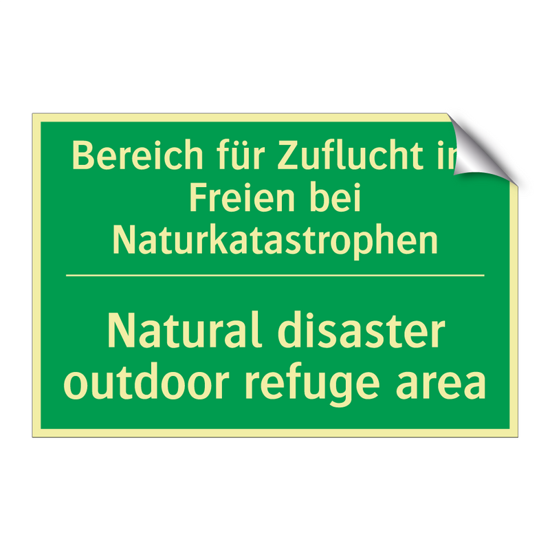 Bereich für Zuflucht im Freien /.../ - Natural disaster outdoor refuge /.../