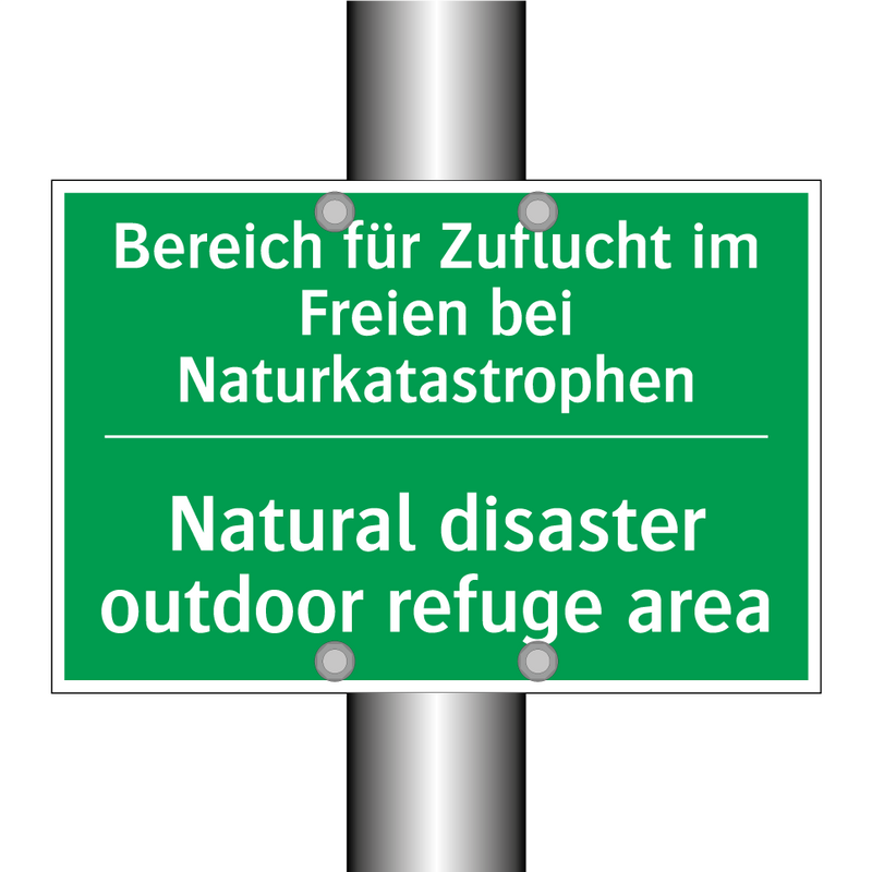 Bereich für Zuflucht im Freien /.../ - Natural disaster outdoor refuge /.../