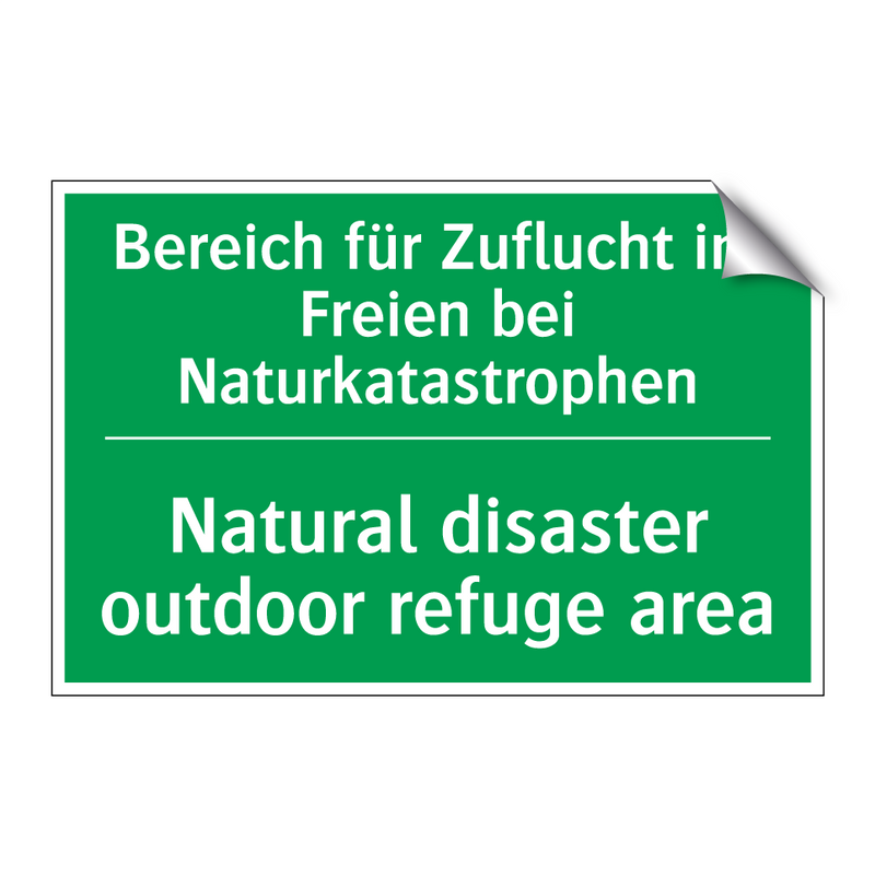 Bereich für Zuflucht im Freien /.../ - Natural disaster outdoor refuge /.../