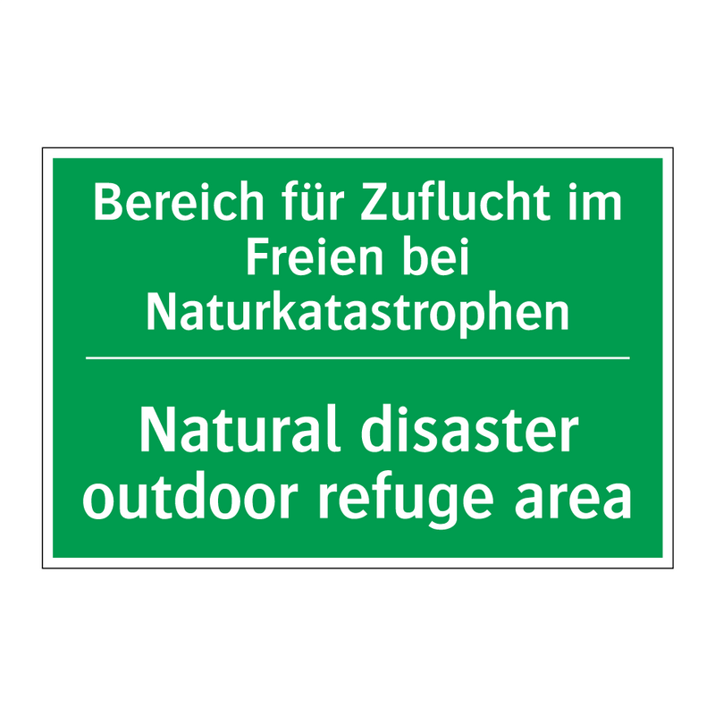 Bereich für Zuflucht im Freien /.../ - Natural disaster outdoor refuge /.../