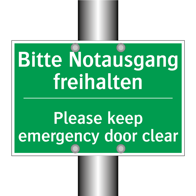 Bitte Notausgang freihalten - Please keep emergency door clear /.../