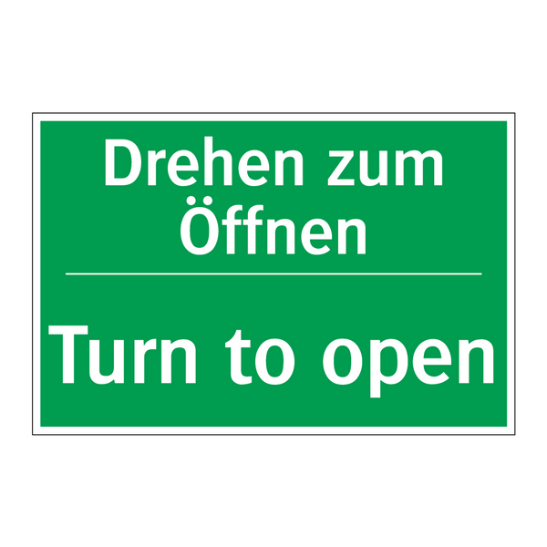 Drehen zum Öffnen - Turn to open