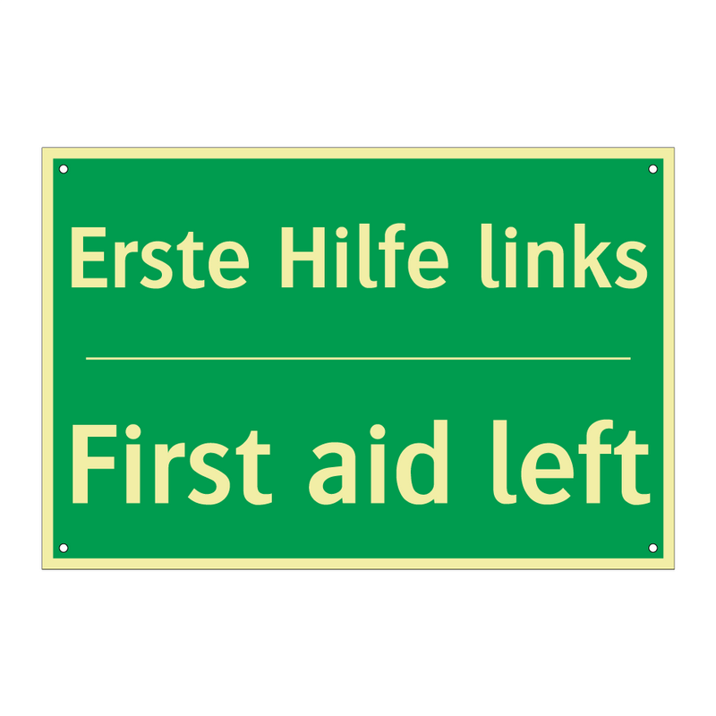 Erste Hilfe links - First aid left