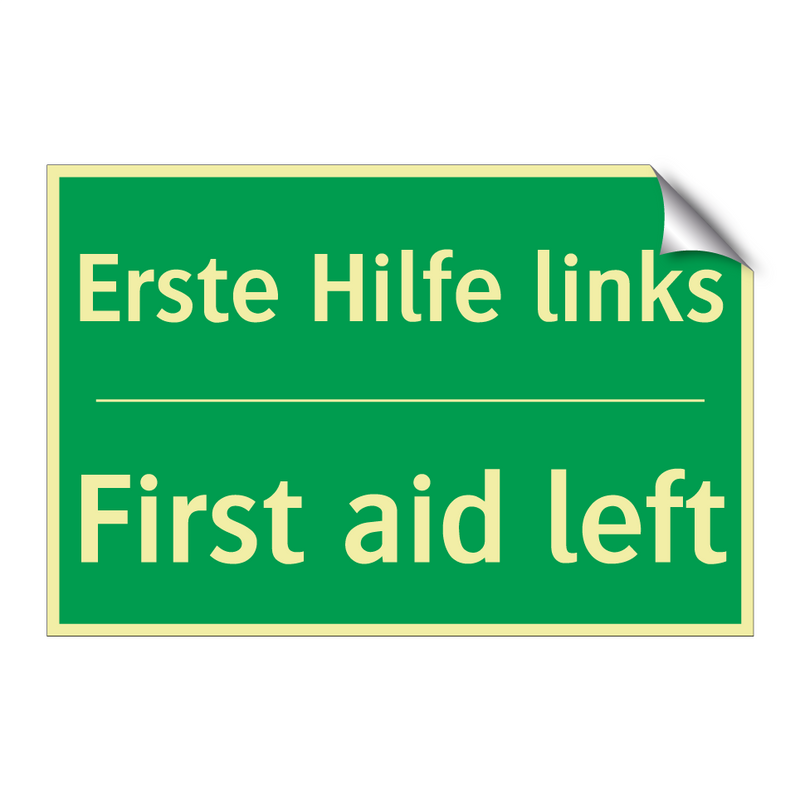 Erste Hilfe links - First aid left