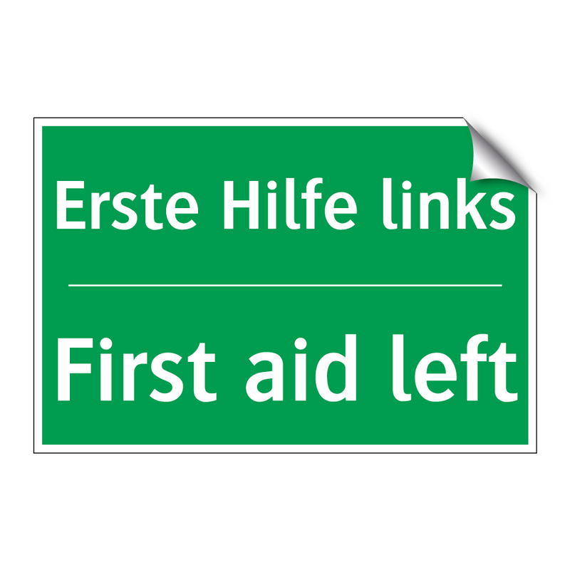 Erste Hilfe links - First aid left