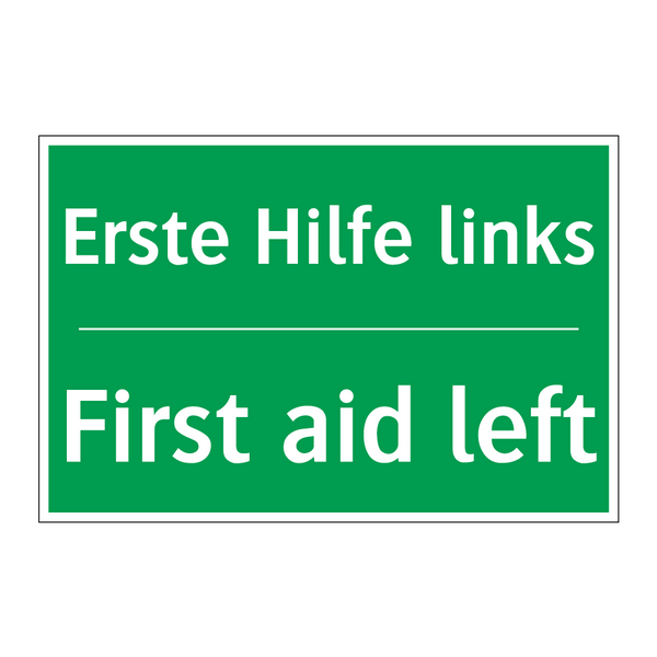 Erste Hilfe links - First aid left