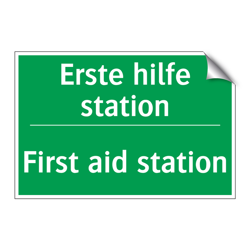 Erste hilfe station - First aid station