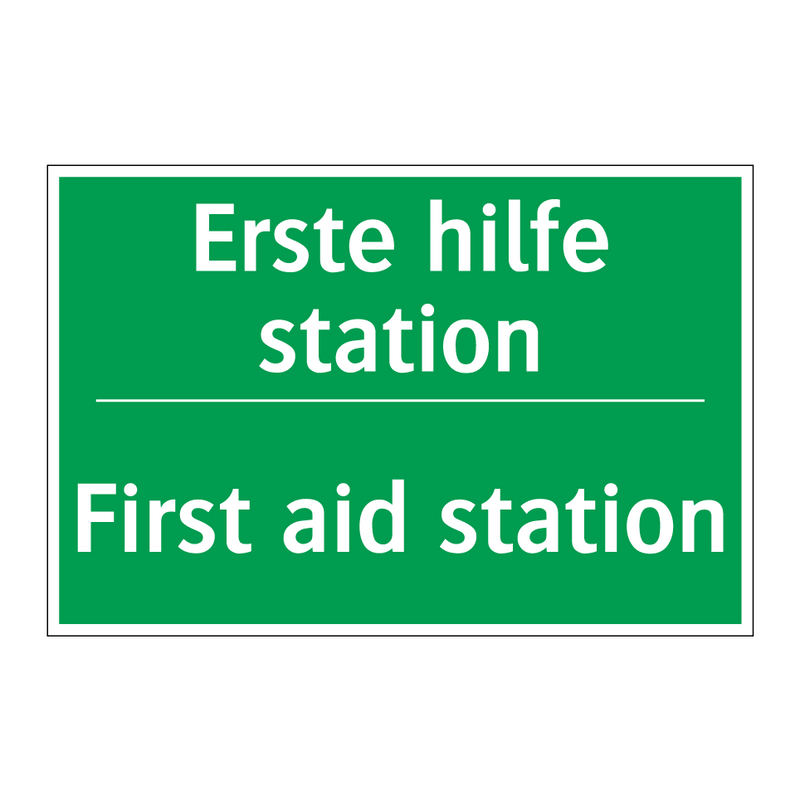 Erste hilfe station - First aid station