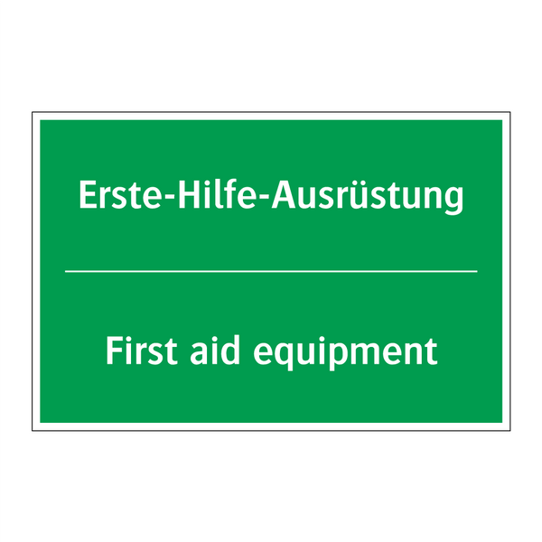 Erste-Hilfe-Ausrüstung - First aid equipment