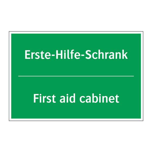 Erste-Hilfe-Schrank - First aid cabinet