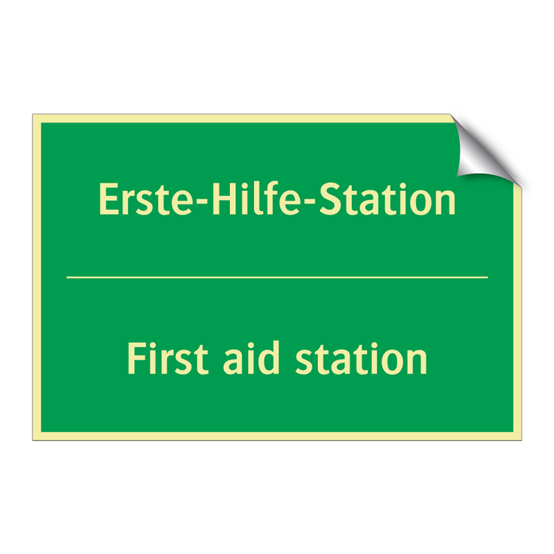 Erste-Hilfe-Station - First aid station