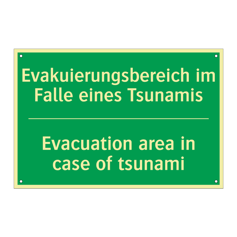 Evakuierungsbereich im Falle eines /.../ - Evacuation area in case of tsunami /.../