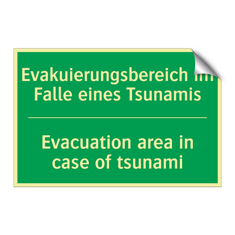 Evakuierungsbereich im Falle eines /.../ - Evacuation area in case of tsunami /.../