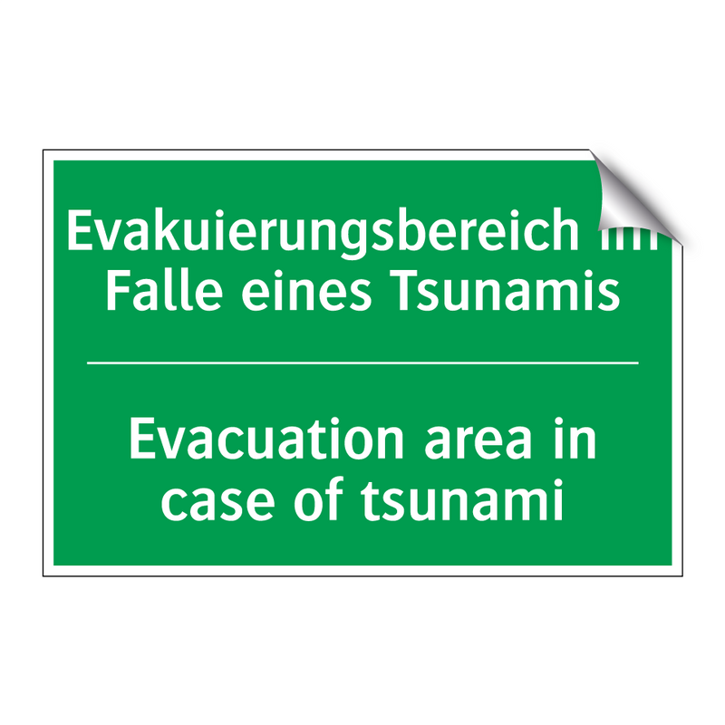 Evakuierungsbereich im Falle eines /.../ - Evacuation area in case of tsunami /.../