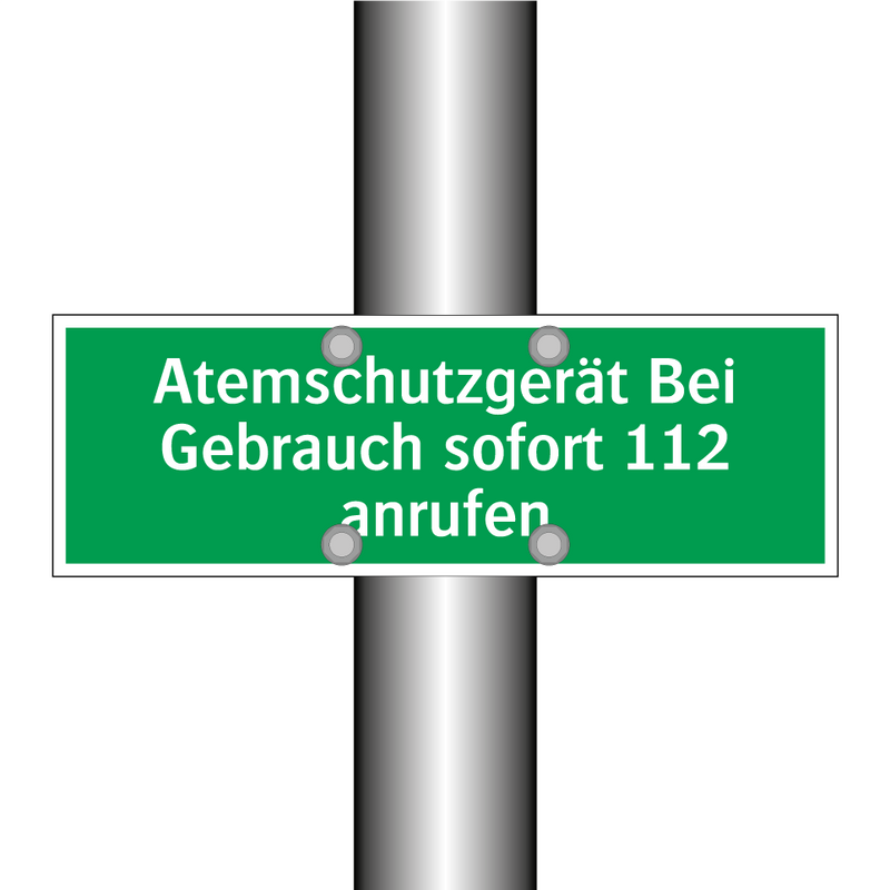 Atemschutzgerät Bei Gebrauch sofort 112 anrufen