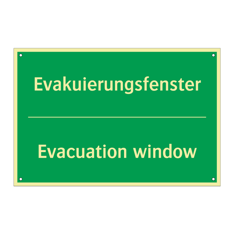 Evakuierungsfenster - Evacuation window