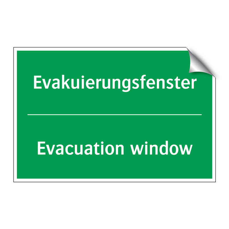 Evakuierungsfenster - Evacuation window