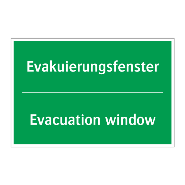 Evakuierungsfenster - Evacuation window