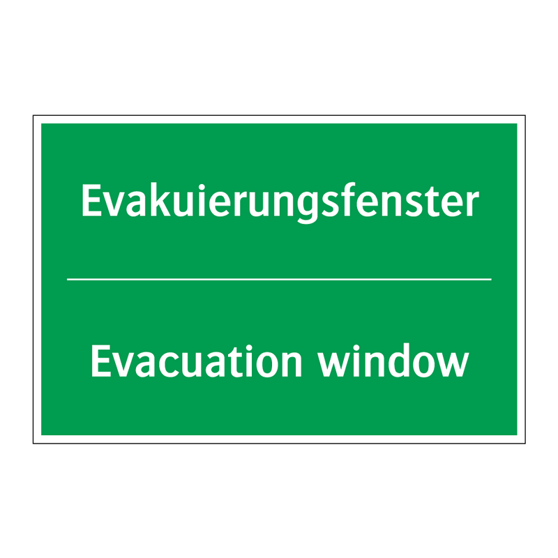 Evakuierungsfenster - Evacuation window