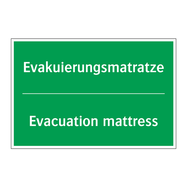 Evakuierungsmatratze - Evacuation mattress