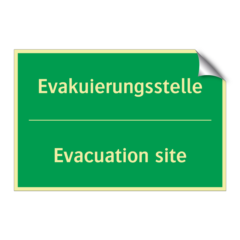 Evakuierungsstelle - Evacuation site