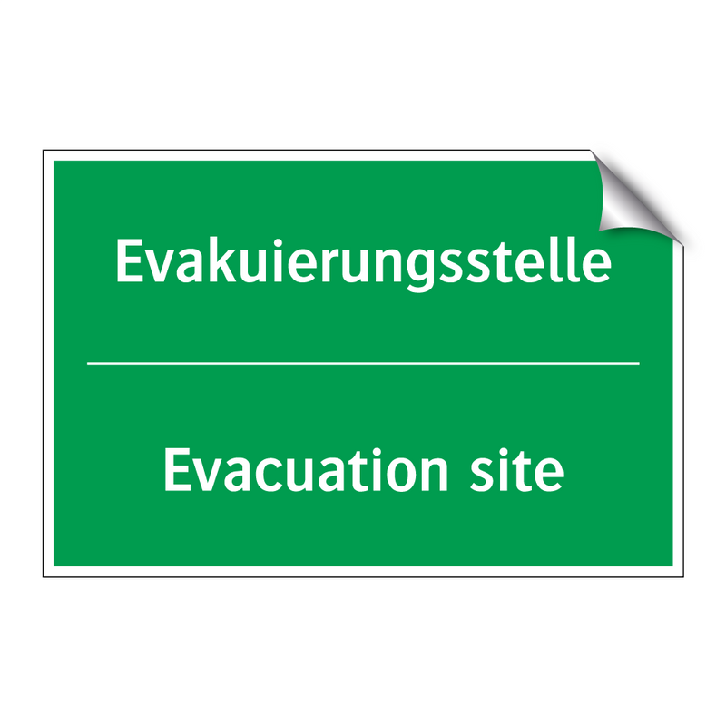 Evakuierungsstelle - Evacuation site