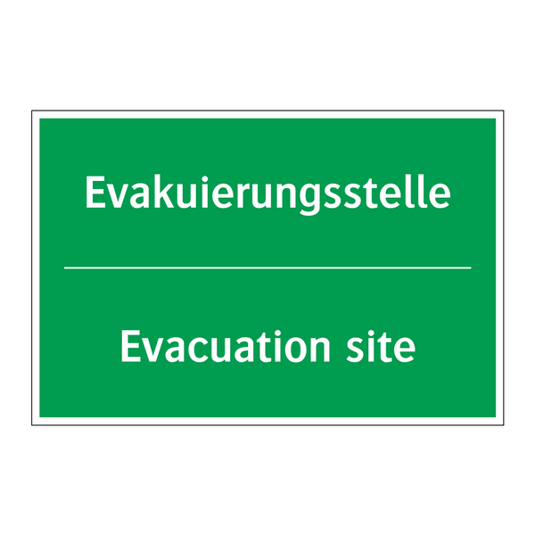 Evakuierungsstelle - Evacuation site