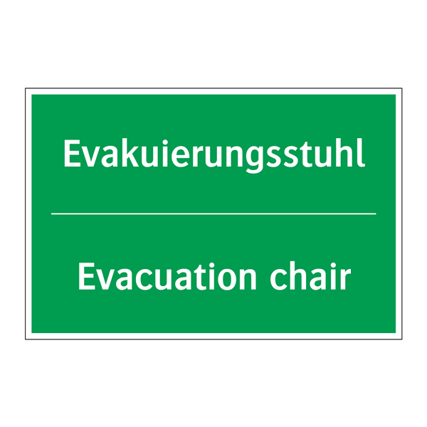 Evakuierungsstuhl - Evacuation chair