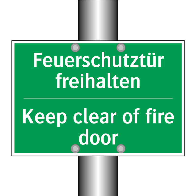 Feuerschutztür freihalten - Keep clear of fire door