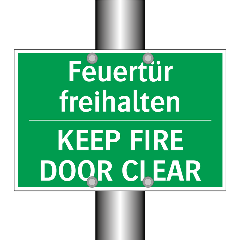 Feuertür freihalten - KEEP FIRE DOOR CLEAR