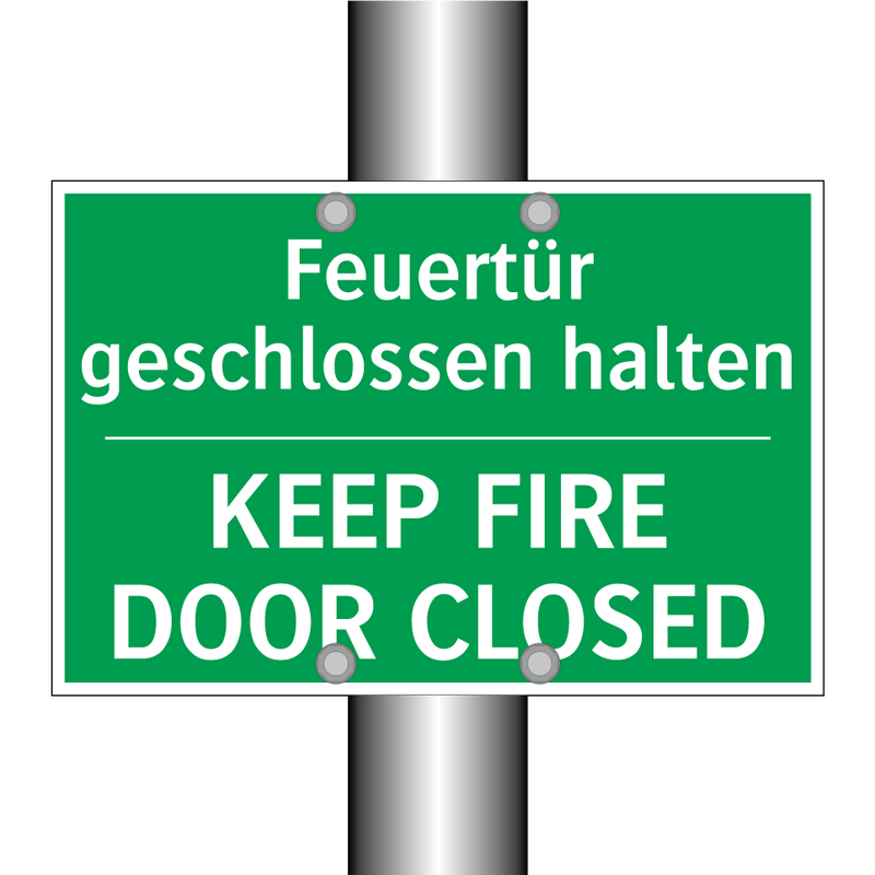 Feuertür geschlossen halten - KEEP FIRE DOOR CLOSED