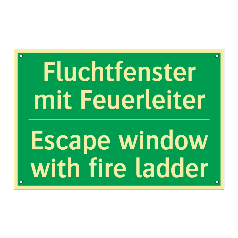 Fluchtfenster mit Feuerleiter - Escape window with fire ladder