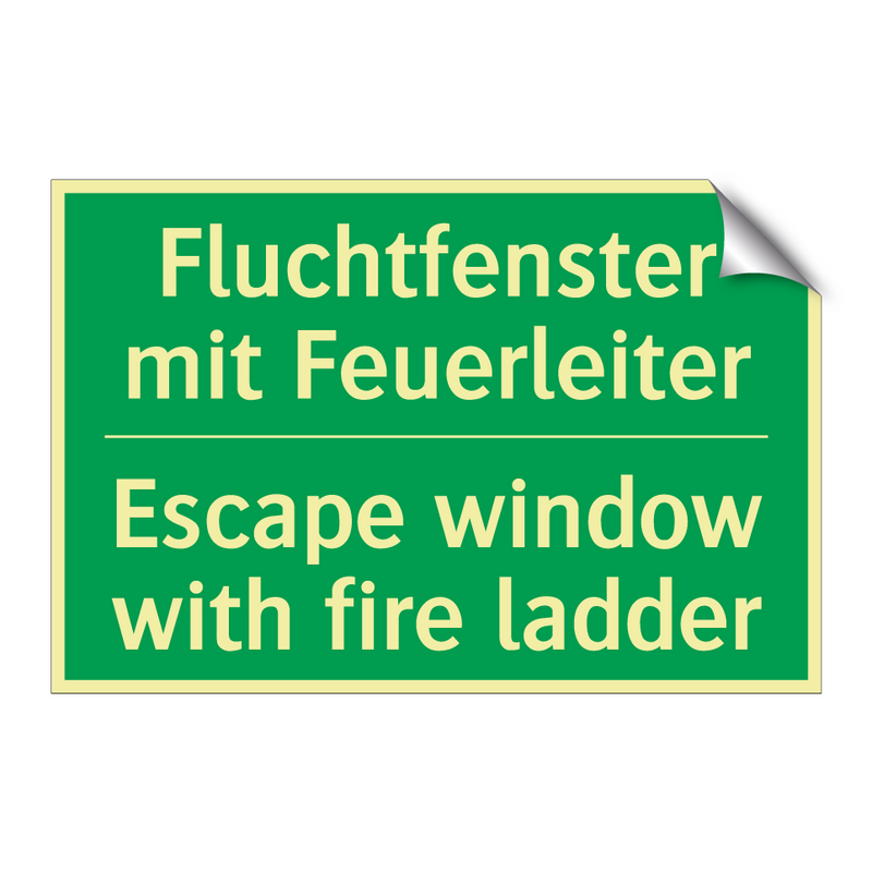 Fluchtfenster mit Feuerleiter - Escape window with fire ladder