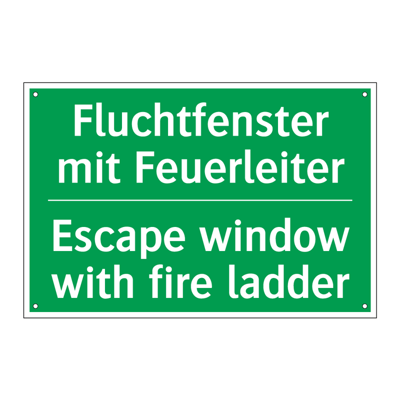 Fluchtfenster mit Feuerleiter - Escape window with fire ladder