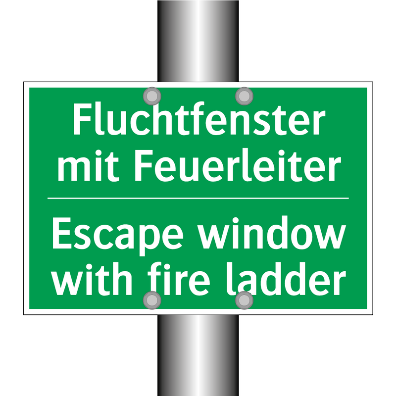 Fluchtfenster mit Feuerleiter - Escape window with fire ladder