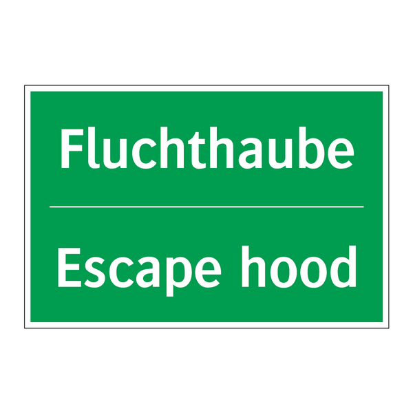 Fluchthaube - Escape hood