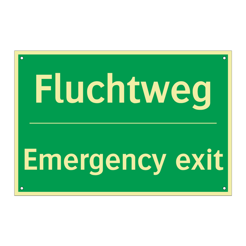 Fluchtweg - Emergency exit