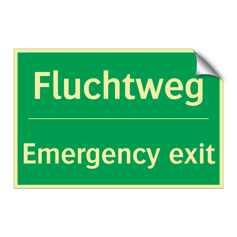 Fluchtweg - Emergency exit