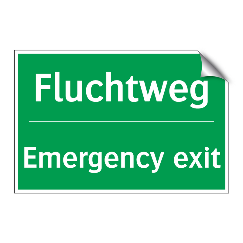 Fluchtweg - Emergency exit