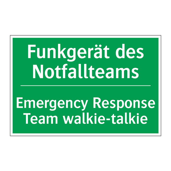 Funkgerät des Notfallteams - Emergency Response Team walkie-talkie /.../