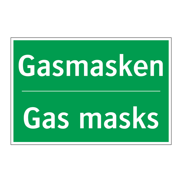 Gasmasken - Gas masks