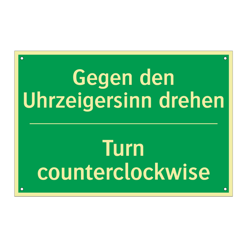 Gegen den Uhrzeigersinn drehen - Turn counterclockwise